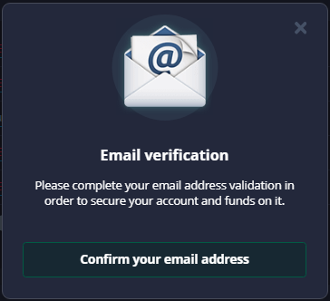 Pocket Option email confirmation